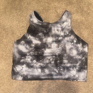 Athleta Medium Cropped Longline Tie Dye Bra